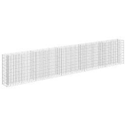 vidaXL Lit surélevé à gabion Acier galvanisé 450x30x90 cm