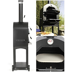 Avis Livoo Four à Pizza double grille métal peint thermomètre intégré pierre à pizza réfractaire pour bois ou charbon