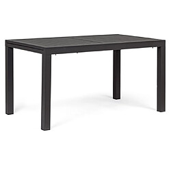 Bizzotto Table extérieure Hilde 140/210 x 77 aluminium anthracite