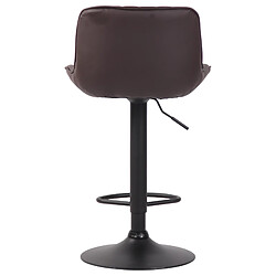 Non Tabouret de bar Lentini simili cuir noir pas cher