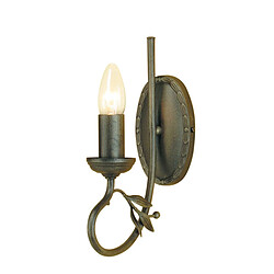 Elstead Lighting Applique murale à 1 lumière pour bougie d'intérieur, noir, or, E14