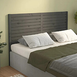 Avis vidaXL Tête de lit Gris 126x4x100 cm Bois massif de pin