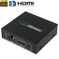 Wewoo Splitter noir V1.4 1x2 Amplificateur HDMI, Support 3D & Full HD 1080P