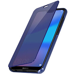 Avizar Housse Huawei P20 Lite Etui folio Miroir Clapet Coque Fonction Support bleu