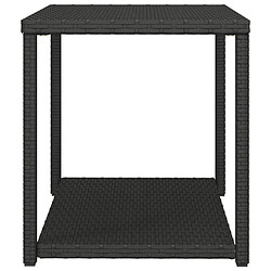 Avis vidaXL Table d'appoint noir 55x45x49 cm résine tressée