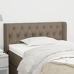 Maison Chic Tête de lit scandinave avec oreilles,meuble de chambre Taupe 103x16x78/88 cm Tissu -MN18144