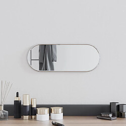 vidaXL Miroir mural Argenté 40x15 cm Ovale 