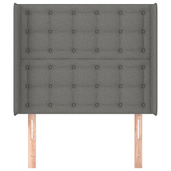 Avis Maison Chic Tête de lit scandinave avec oreilles,meuble de chambre Gris foncé 83x16x118/128 cm Tissu -MN18195