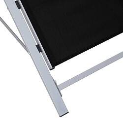 Acheter vidaXL Chaise longue textilène et aluminium noir