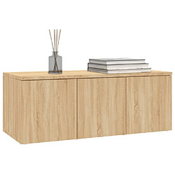 Avis vidaXL Meuble TV Chêne sonoma 80x34x30 cm Bois d'ingénierie