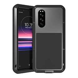 Coque en silicone + métal antichoc noir pour votre Sony Xperia 5