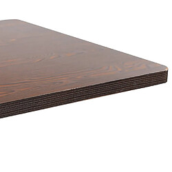 Avis vidaXL Table de bistro Marron foncé 80x80 cm MDF