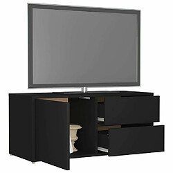 Maison Chic Meuble TV scandinave - Banc TV pour salon Noir 80x34x36 cm Aggloméré -MN64463 pas cher