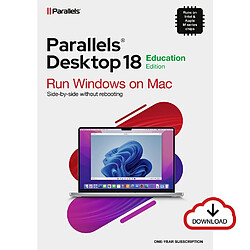 Parallels Desktop 18 pour Mac - Pour étudiant et enseignant - Licence 1 an - 1 poste - A télécharger