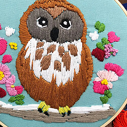 Avis Kit De Démarrage à Motif Point De Croix Broderie Tissu Tissu Outils 15cm Hibou