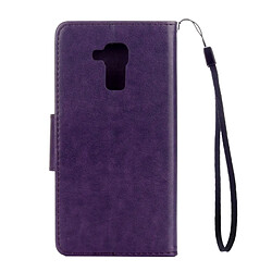 Avis Wewoo Housse Étui Violet pour Huawei Honor 5c fleurs pressées motif papillon horizontal en cuir flip avec support & Slots de cartes Portefeuille & Longe