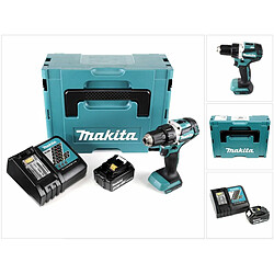 Makita DDF 484 RM1J 18 V Perceuse visseuse sans fil Brushless 54 Nm avec boîtier Makpac + 1x Batterie BL1840 4,0 Ah + Chargeur DC18RC