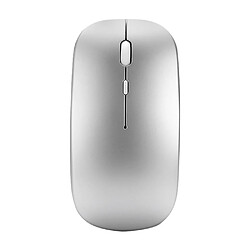 Souris sans fil rechargeable 2,4 GHz Souris optique USB ultra mince bouton silencieux Nouveau - argent