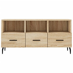 Maison Chic Meuble TV scandinave - Banc TV pour salon chêne sonoma 102x36x50 cm bois d'ingénierie -MN51397 pas cher