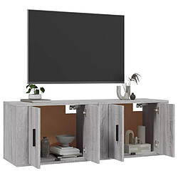 Avis Maison Chic Lot de 2 Meubles TV muraux Banc TV suspendus pour salon sonoma gris 57x34,5x40 cm -MN21730