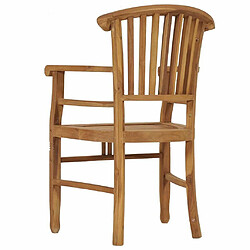 Maison Chic Lot de 2 Chaises de jardin,Fauteuil d'extérieur Bois de teck solide -MN31067 pas cher