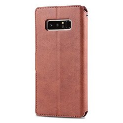 Avis Wewoo Housse Coque Pour Galaxy Note 8 AZNS Texture du mollet Etui en cuir avec rabat horizontal magnétique PU supportlogements cartes et cadre photo Marron