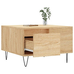 Acheter Maison Chic Table basse,Table Console Table d'appoint, Table pour salon chêne sonoma 55x55x36,5 cm bois d'ingénierie -MN88482