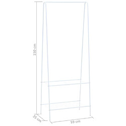 vidaXL Portant 59 x 35 x 150 cm Blanc pas cher