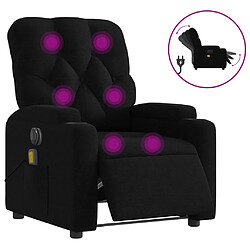 vidaXL Fauteuil de massage inclinable électrique Noir Tissu