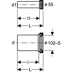 Coude & raccord PVC Geberit