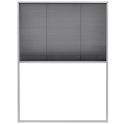 vidaXL Moustiquaire plissée pour fenêtre Aluminium 60 x 80 cm