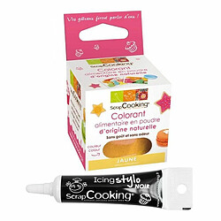 Scrapcooking Colorant alimentaire naturel Jaune + Stylo de glaçage noir