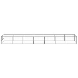 vidaXL Chenil Argenté 7 m² Acier