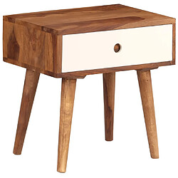 vidaXL Table de chevet Bois massif de Sesham 45 x 30 x 45 cm