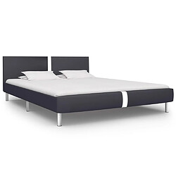 vidaXL Cadre de lit sans matelas noir similicuir 120x200 cm