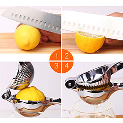 Acheter Universal Presse-citron manuel presse-orange manuel presse-jus de citron presse-agrumes en acier inoxydable Accessoires de cuisine(Argent)