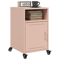 Acheter vidaXL Table de chevet rose 36x39x59 cm acier