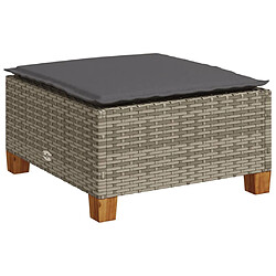 Acheter vidaXL Salon de jardin avec coussins 7 pcs gris résine tressée