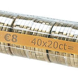 Reskal Kit de 100 étuis à monnaie 20 centimes