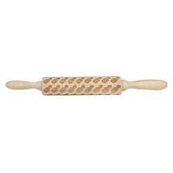 Rouleau à Pâtisserie Gravé En Relief En Bois Pour L'ananas De Noël D'outil De Cuisson De Pâte à Biscuits