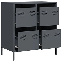 Avis vidaXL Buffet anthracite 68x39x73,5 cm acier laminé à froid