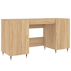 Maison Chic Bureau,Table de travail,bureau de travail pour chambre chêne sonoma 140x50x75 cm bois d'ingénierie -GKD39487