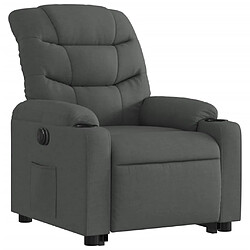 Avis vidaXL Fauteuil inclinable électrique gris foncé tissu