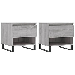 Maison Chic Lot de 2 Tables basses,Table Console pour salon sonoma gris 50x46x50 cm bois d'ingénierie -MN42934