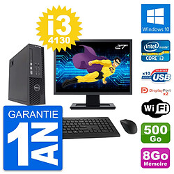 PC Dell T1700 SFF Ecran 27" Intel i3-4130 RAM 8Go Disque 500Go Windows 10 Wifi - Occasion