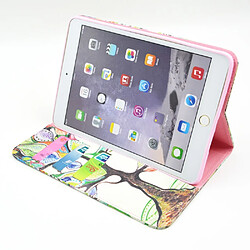 Avis Etui en PU impression motif avec support arbre colorisée pour votre Apple iPad mini 1 2 3