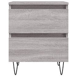 Maison Chic Lot de 2 Tables de chevet - Tables de Nuit sonoma gris 40x35x50 cm bois ingénierie pas cher