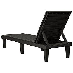 Acheter vidaXL Chaise longue noir 155x58x83 cm polypropylène