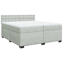 Avis Vidaxl Sommier à lattes de lit et matelas Gris clair 200x200cm Velours