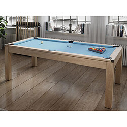 Vente-Unique Table transformable - Billard & Ping-pong BALTHAZAR - 213*112*81.5cm - Bleu